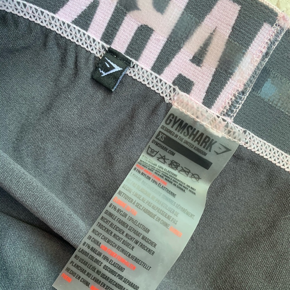 Gymshark Grey/Pink Fit Leggings - Picture 3 of 4